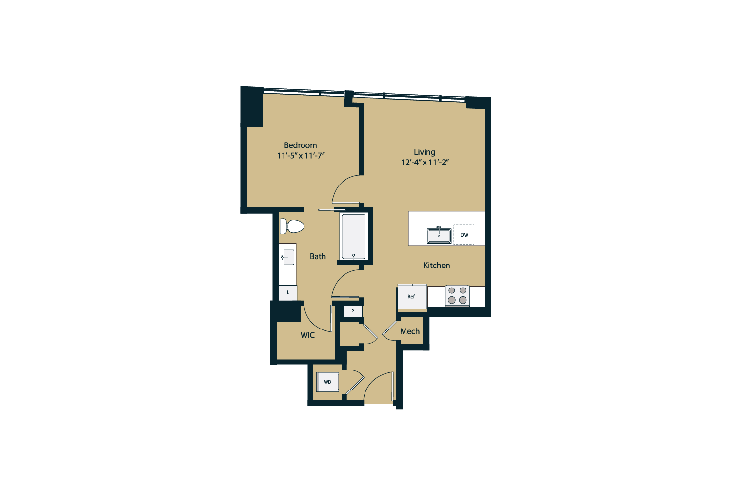 Floor plan layout diagram for A2